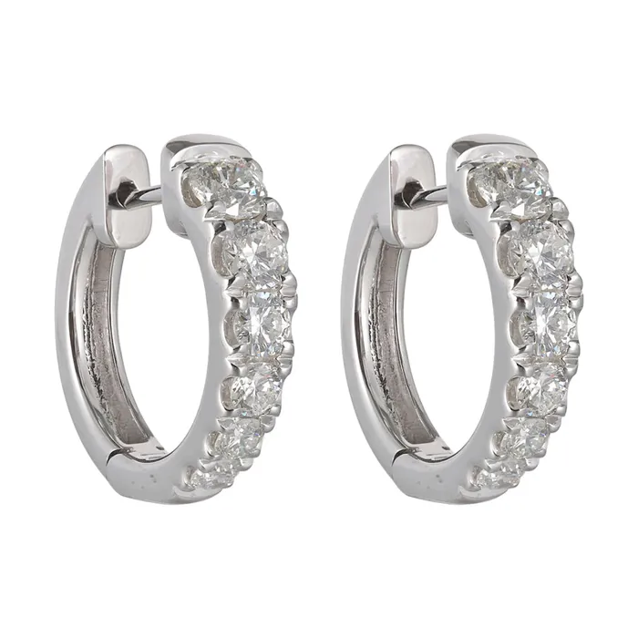 Gems One Earrings 14Kt White Gold Diamond 1Ctw Earring