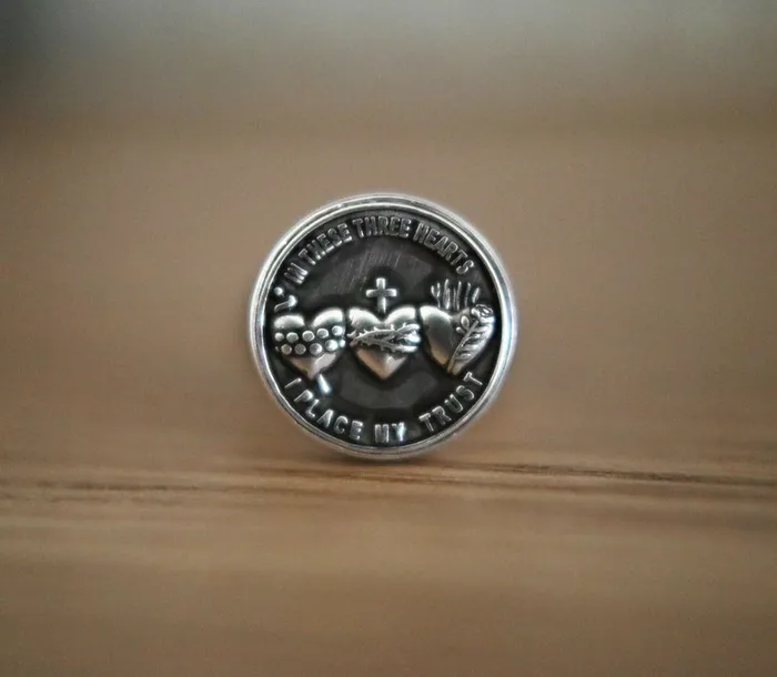 Holy Family Hearts Signet Ring The Little Catholic Rings