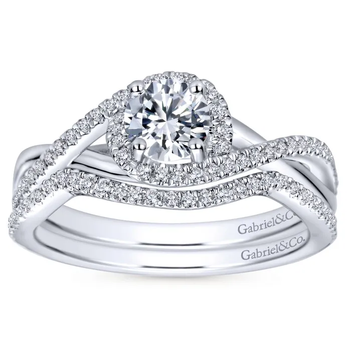 International Diamond Center Gabriel Bridal Collection White Gold Halo Engagement Ring 015 ctw Rings International Diamond Center Gabriel Bridal Collection White Gold Halo Engagement Ring 015 ctw Rings