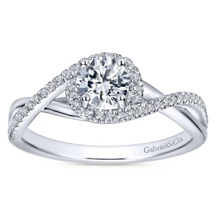 International Diamond Center Gabriel Bridal Collection White Gold Halo Engagement Ring 015 ctw Rings International Diamond Center Gabriel Bridal Collection White Gold Halo Engagement Ring 015 ctw Rings