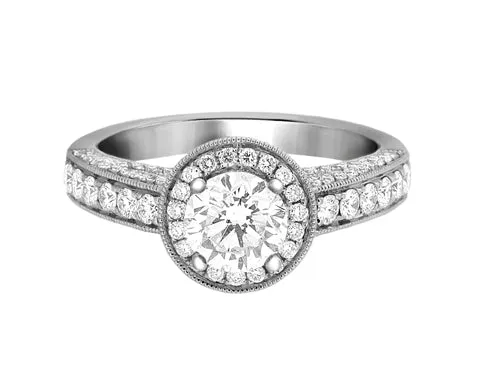 International Diamond Center Rings Complete Rings White Gold with 076 CTW Round Diamond Diamond Center Stone Halo Engagement Ring International Diamond Center Rings Complete Rings White Gold with 076 CTW Round Diamond Diamond Center Stone Halo Engagement Ring