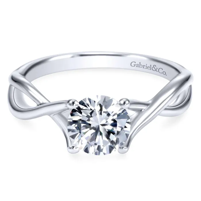 International Diamond Center Rings Gabriel Bridal Collection White Gold Polished Criss Cross Engagement Ring International Diamond Center Rings Gabriel Bridal Collection White Gold Polished Criss Cross Engagement Ring