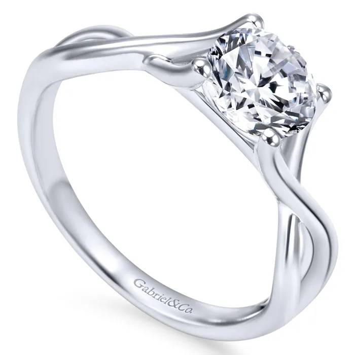 International Diamond Center Rings Gabriel Bridal Collection White Gold Polished Criss Cross Engagement Ring International Diamond Center Rings Gabriel Bridal Collection White Gold Polished Criss Cross Engagement Ring