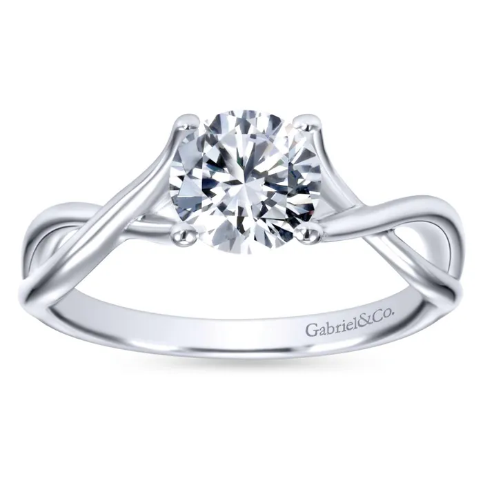 International Diamond Center Rings Gabriel Bridal Collection White Gold Polished Criss Cross Engagement Ring International Diamond Center Rings Gabriel Bridal Collection White Gold Polished Criss Cross Engagement Ring