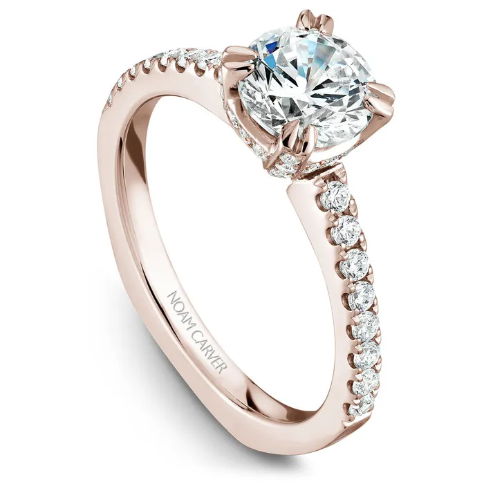 International Diamond Center Rings Noam Carver Rose Gold Diamond Engagement Ring Setting 039 CTW International Diamond Center Rings Noam Carver Rose Gold Diamond Engagement Ring Setting 039 CTW