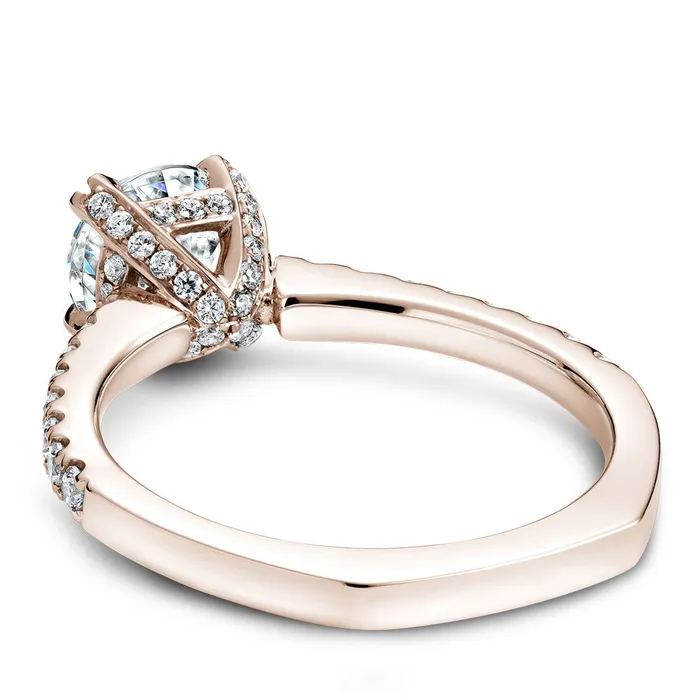International Diamond Center Rings Noam Carver Rose Gold Diamond Engagement Ring Setting 039 CTW