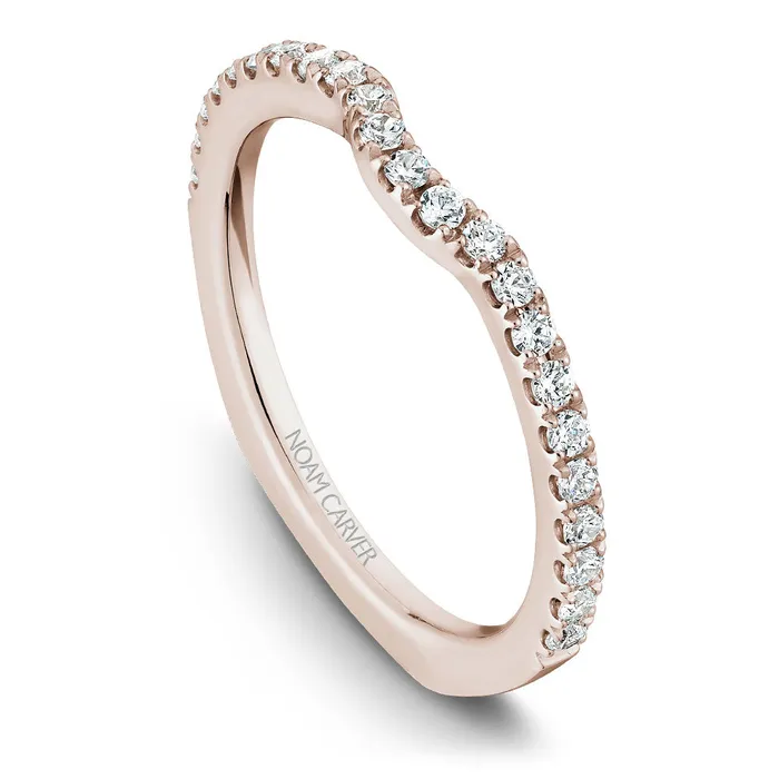 International Diamond Center Rings Noam Carver Rose Gold Diamond Engagement Ring Setting 039 CTW