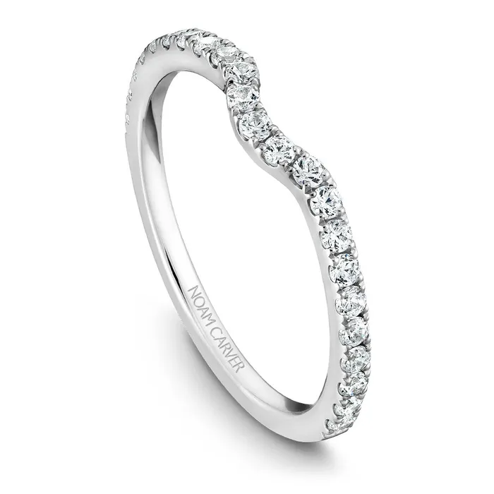 International Diamond Center Rings Noam Carver White Gold Diamond Engagement Ring Setting 034 CTW