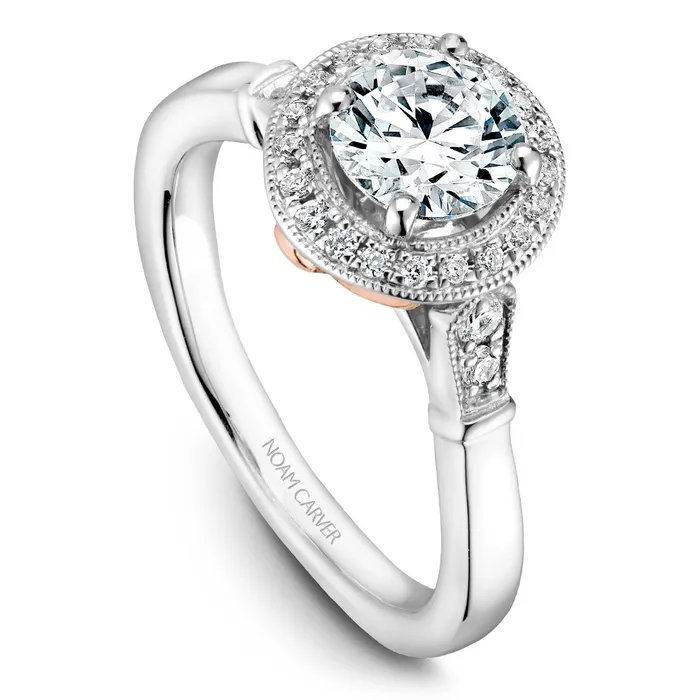 International Diamond Center Rings Noam Carver White Gold Halo Diamond Engagement Ring Setting with Accent Diamonds 016 CTW International Diamond Center Rings Noam Carver White Gold Halo Diamond Engagement Ring Setting with Accent Diamonds 016 CTW