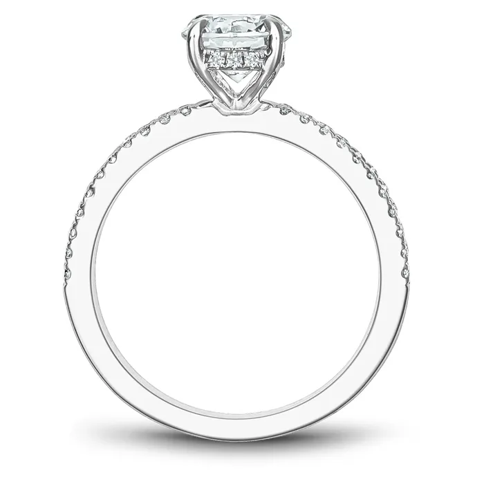 International Diamond Center Rings Noam Carver White Gold Split Shank Diamond Engagement Ring Setting 031 CTW