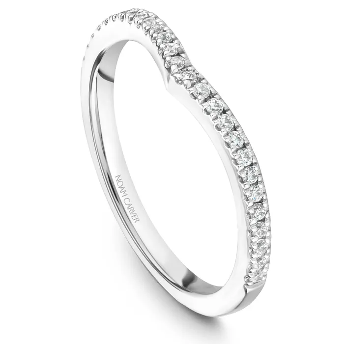 International Diamond Center Rings Noam Carver White Gold Split Shank Diamond Engagement Ring Setting 031 CTW