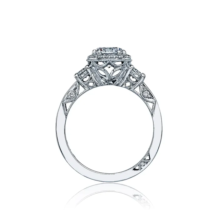 International Diamond Center Rings Tacori 18k White Gold Dantela Round Diamond Engagement Ring Setting 04 CTW International Diamond Center Rings Tacori 18k White Gold Dantela Round Diamond Engagement Ring Setting 04 CTW