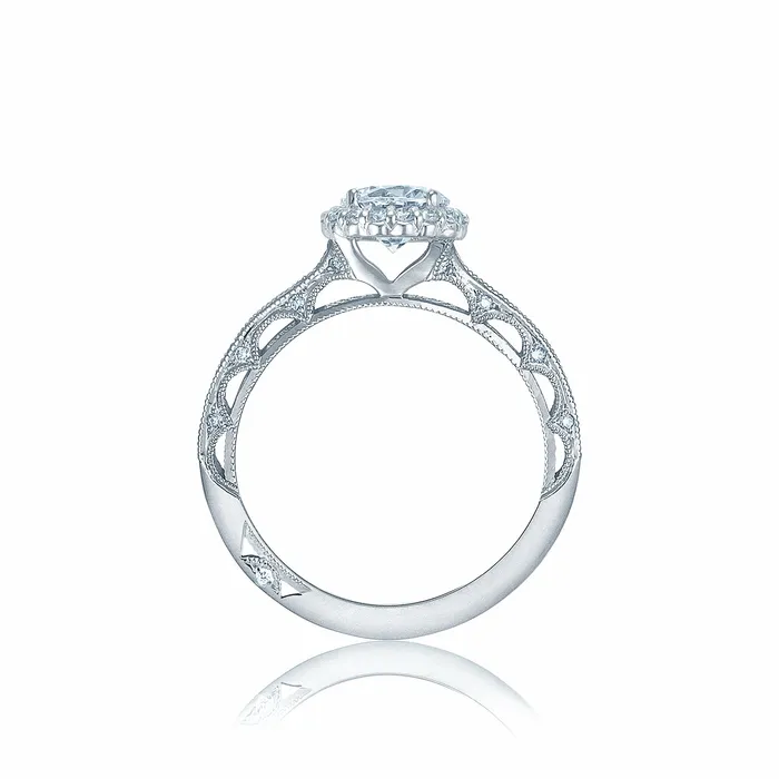 International Diamond Center Rings Tacori 18k White Gold Reverse Crescent Round Diamond Engagement Ring Setting 037 CTW International Diamond Center Rings Tacori 18k White Gold Reverse Crescent Round Diamond Engagement Ring Setting 037 CTW
