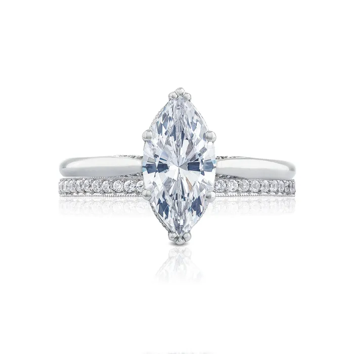 International Diamond Center Rings Tacori 18k White Gold Simply Tacori Marquise Diamond Engagement Ring Setting 007 CTW International Diamond Center Rings Tacori 18k White Gold Simply Tacori Marquise Diamond Engagement Ring Setting 007 CTW