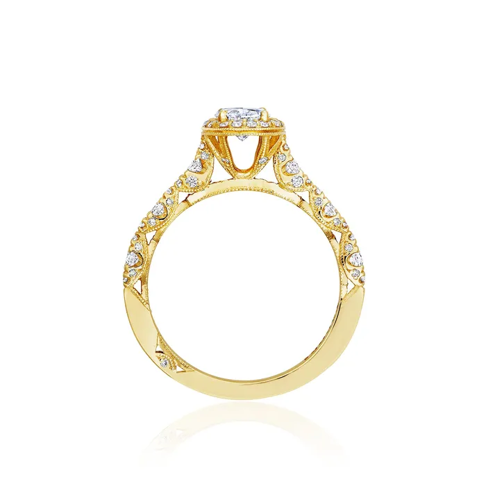 International Diamond Center Rings Tacori 18k Yellow Gold Petite Crescent Oval Diamond Engagement Ring Setting 05 CTW International Diamond Center Rings Tacori 18k Yellow Gold Petite Crescent Oval Diamond Engagement Ring Setting 05 CTW