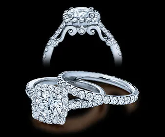 International Diamond Center Rings Verragio Insignia Round Diamond Engagement Ring Setting 055 CTW