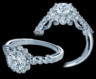 International Diamond Center Rings Verragio Insignia Round Diamond Engagement Ring Setting 055 CTW
