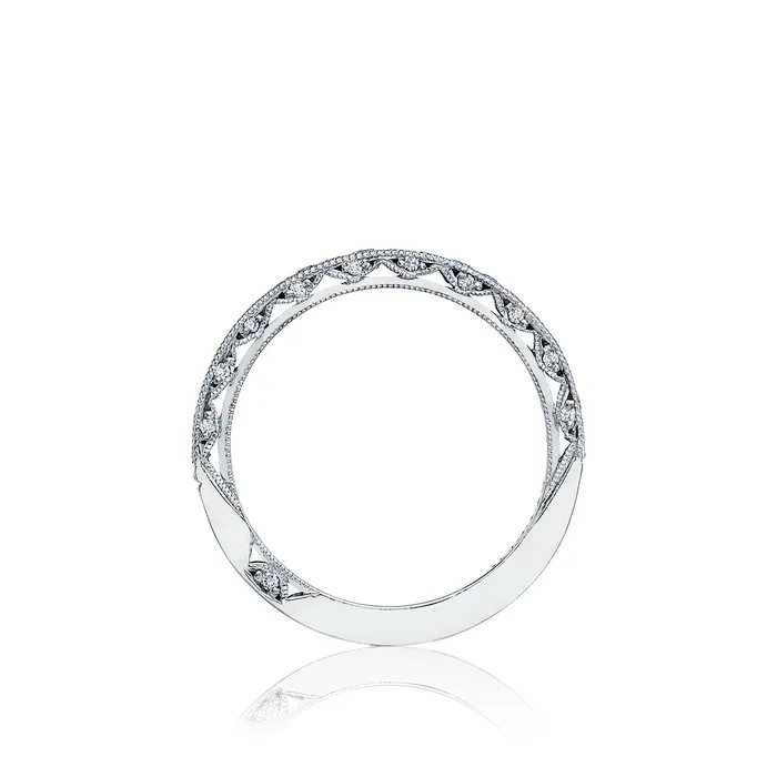International Diamond Center Tacori Blooming Beauties 18k White Gold Diamond Wedding Band 043 CTW Rings
