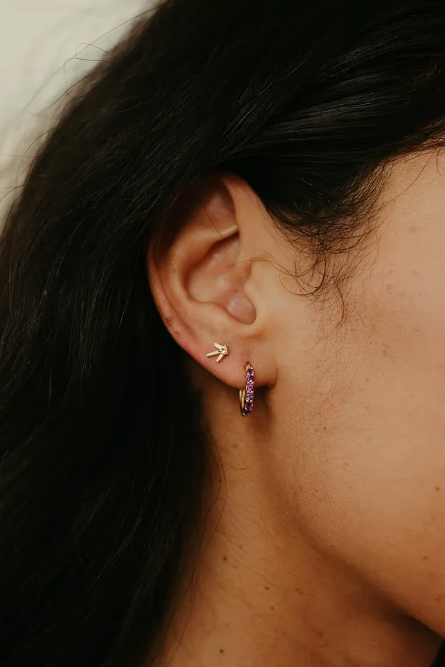 Karma Hoop Earrings Amethyst Sierra Winter Jewelry Earrings