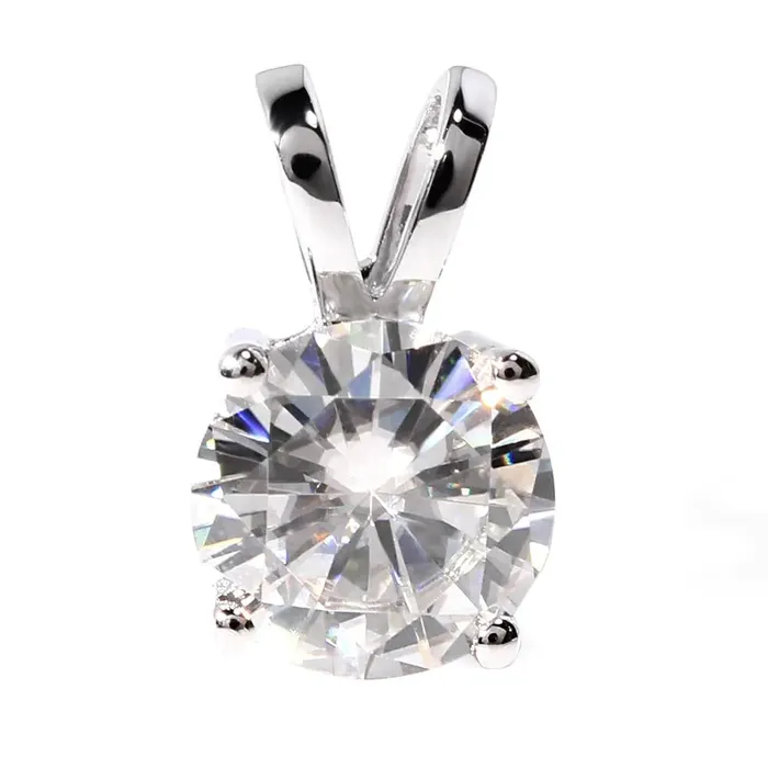 Luxus Moissanite Rings Jewelry Necklaces Affordable Necklaces for Women 14k White Gold Moissanite Necklace Pendant 1ct