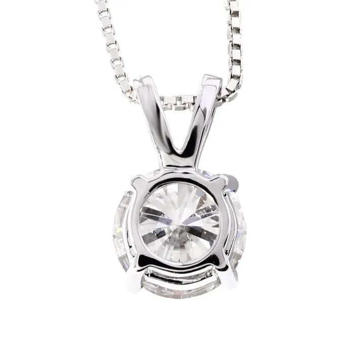 Luxus Moissanite Rings Jewelry Necklaces Affordable Necklaces for Women 14k White Gold Moissanite Necklace Pendant 1ct