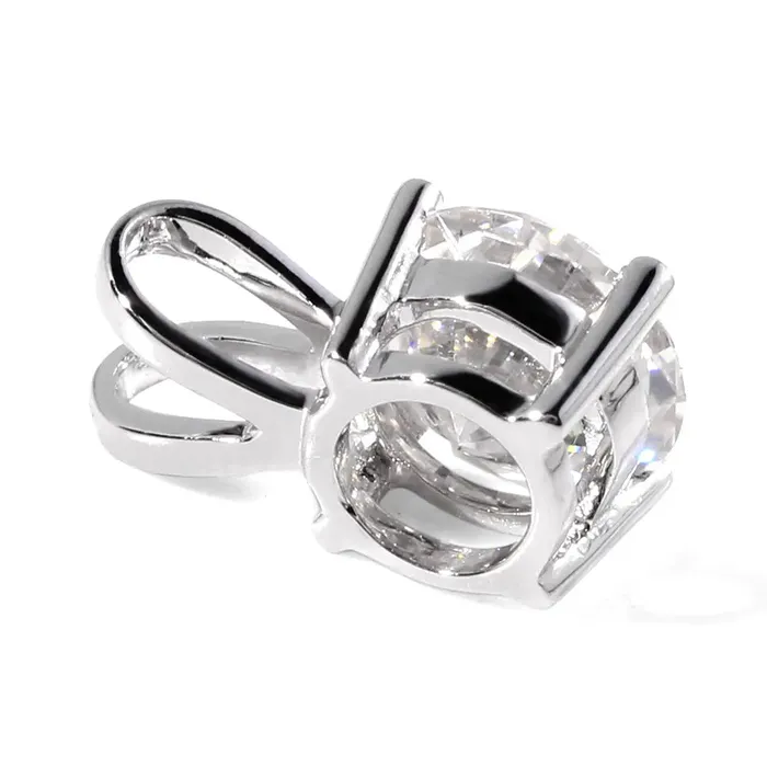 Luxus Moissanite Rings Jewelry Necklaces Affordable Necklaces for Women 14k White Gold Moissanite Necklace Pendant 1ct