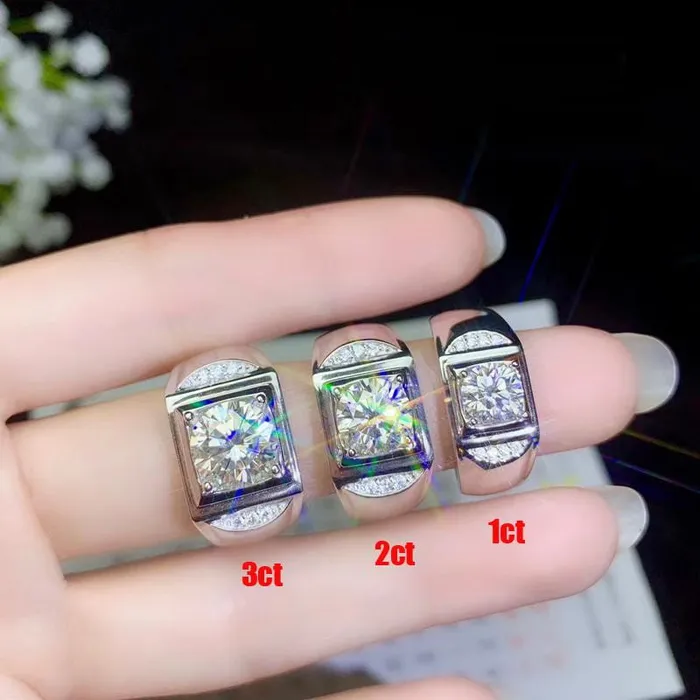 Luxus Moissanite Rings Jewelry Rings White Gold Plated Wide Band Moissanite Ring 1ct 2ct Options Luxus Moissanite Rings Jewelry Rings White Gold Plated Wide Band Moissanite Ring 1ct 2ct Options