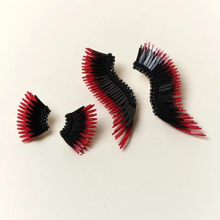 Madeline Earrings Black Crimson Mignonne Gavigan Earrings Madeline Earrings Black Crimson Mignonne Gavigan Earrings
