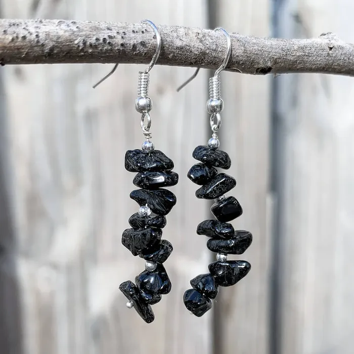 Magic Crystals Black Obsidian Drop Earrings Earrings