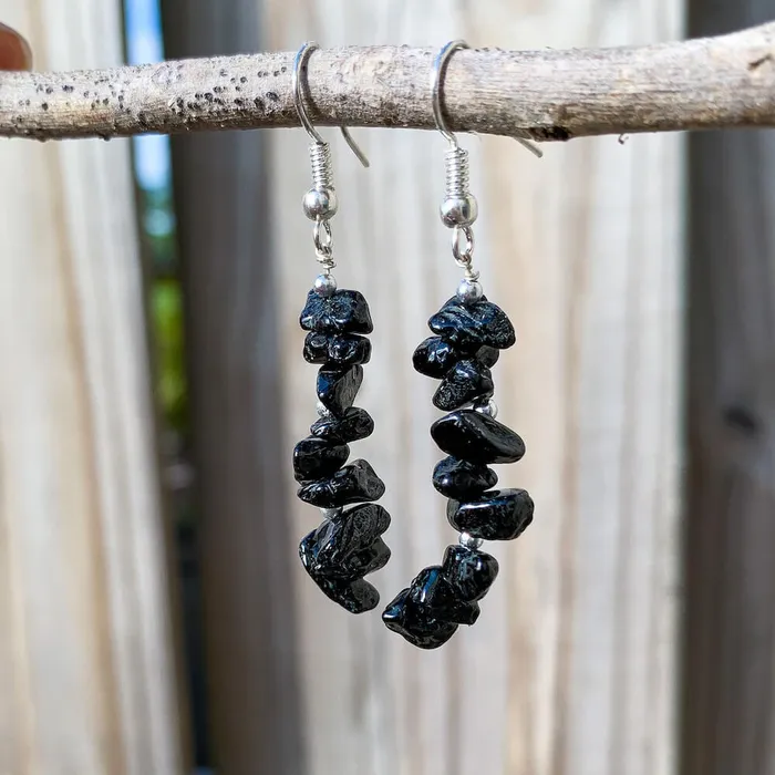 Magic Crystals Black Obsidian Drop Earrings Earrings