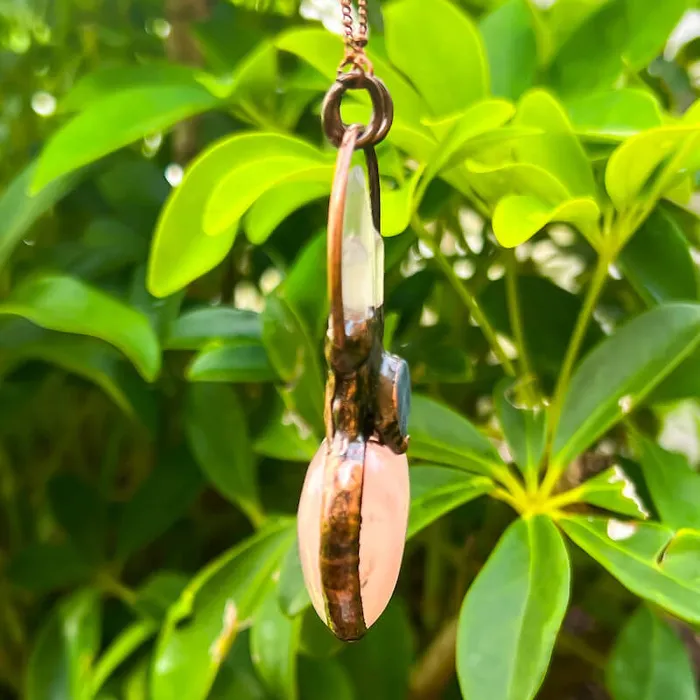 Magic Crystals Necklaces Natural Quartz Handcrafted Bronze Necklace
