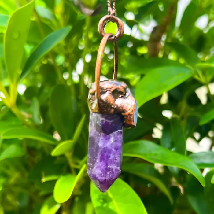 Magic Crystals Necklaces Natural Quartz Handcrafted Bronze Necklace