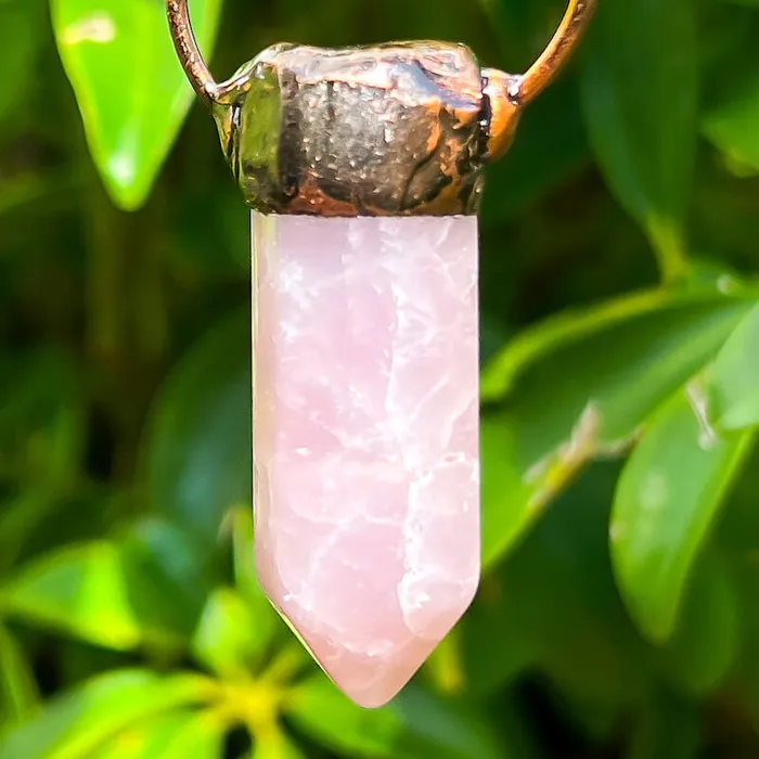 Magic Crystals Necklaces Natural Quartz Handcrafted Bronze Necklace