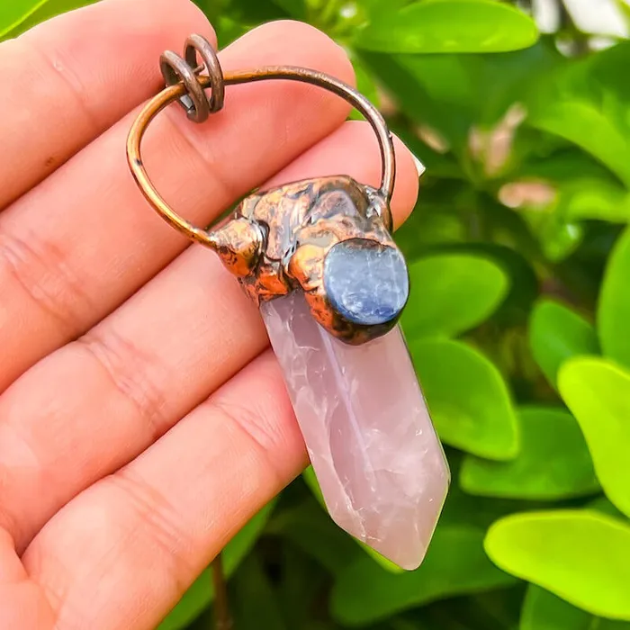 Magic Crystals Necklaces Natural Quartz Handcrafted Bronze Necklace
