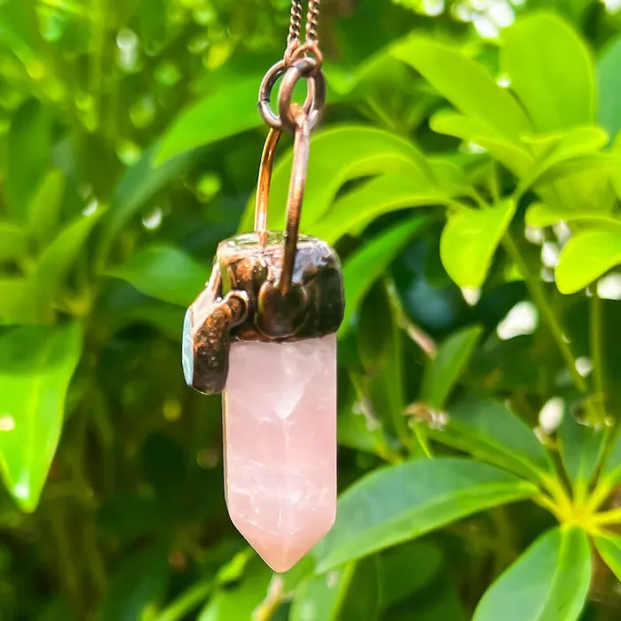 Magic Crystals Necklaces Natural Quartz Handcrafted Bronze Necklace