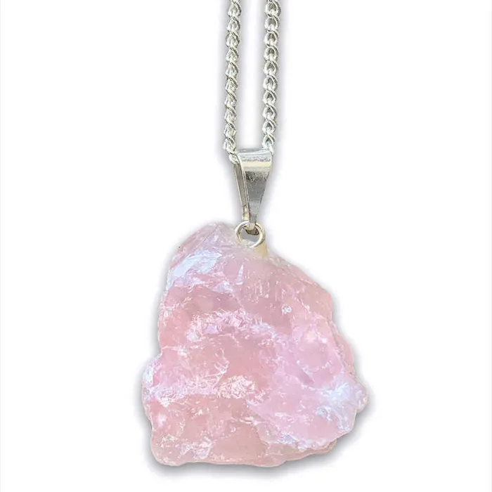 Magic Crystals Necklaces Rose Quartz Stone Pendant Necklace