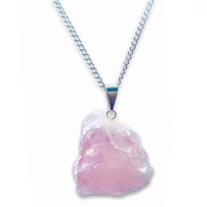 Magic Crystals Necklaces Rose Quartz Stone Pendant Necklace