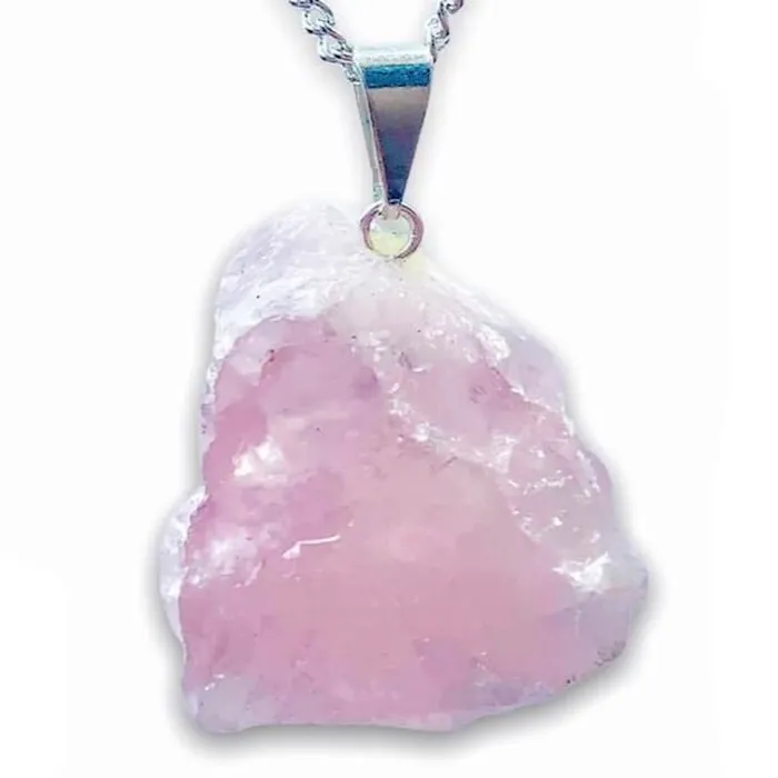 Magic Crystals Necklaces Rose Quartz Stone Pendant Necklace