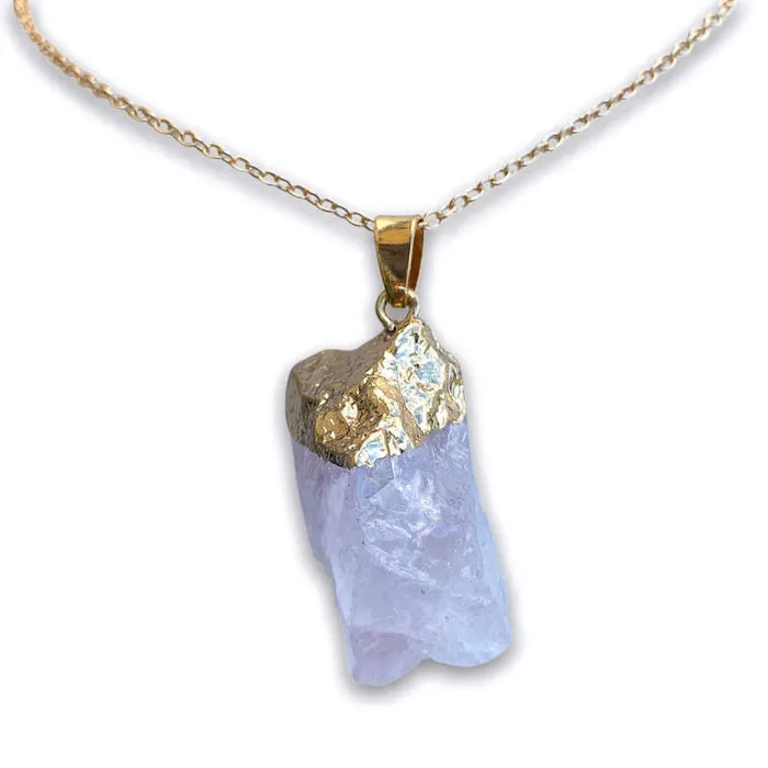 Magic Crystals Necklaces Rose Quartz Stone Pendant Necklace