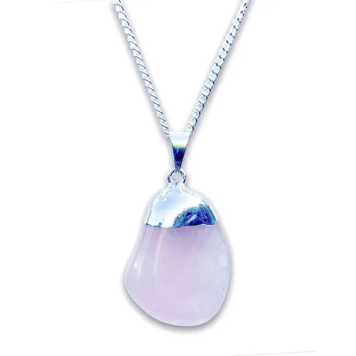 Magic Crystals Necklaces Rose Quartz Stone Pendant Necklace