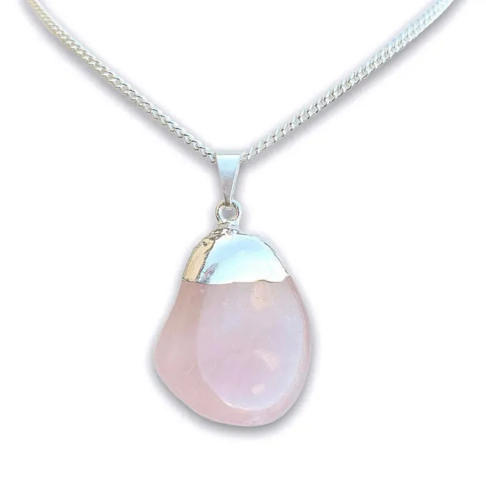 Magic Crystals Necklaces Rose Quartz Stone Pendant Necklace