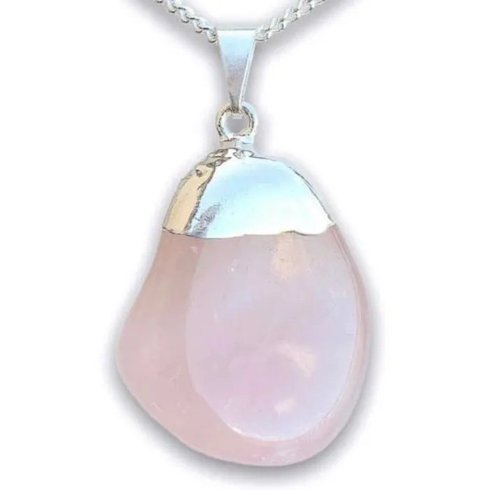 Magic Crystals Necklaces Rose Quartz Stone Pendant Necklace