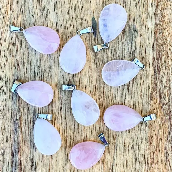 Magic Crystals Necklaces Rose Quartz Stone Pendant Necklace