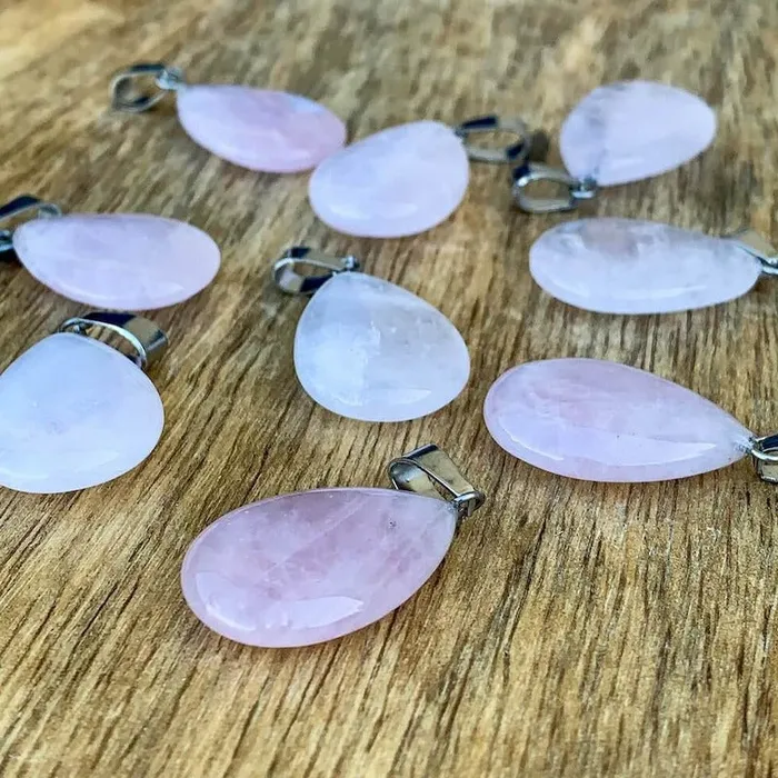 Magic Crystals Necklaces Rose Quartz Stone Pendant Necklace