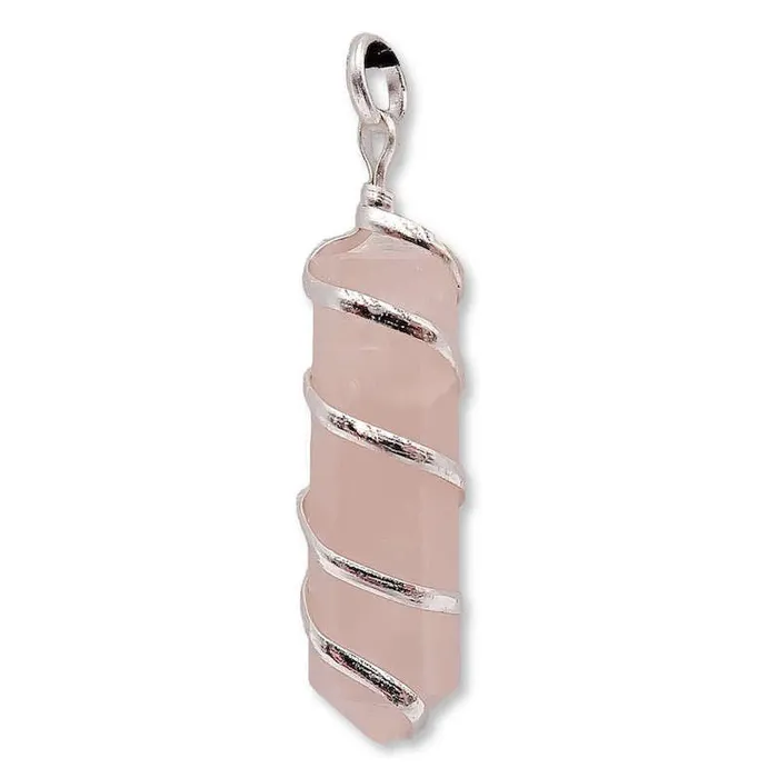 Magic Crystals Necklaces Rose Quartz Stone Pendant Necklace