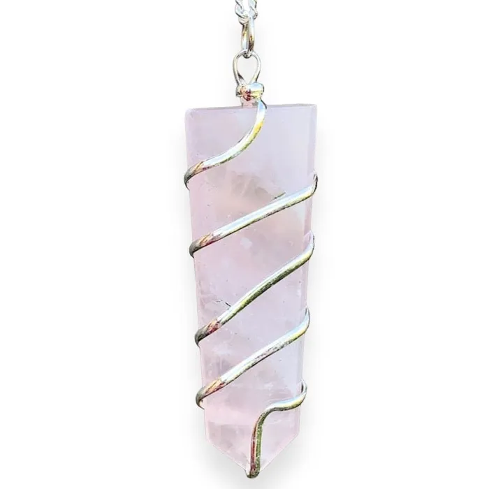 Magic Crystals Necklaces Rose Quartz Stone Pendant Necklace