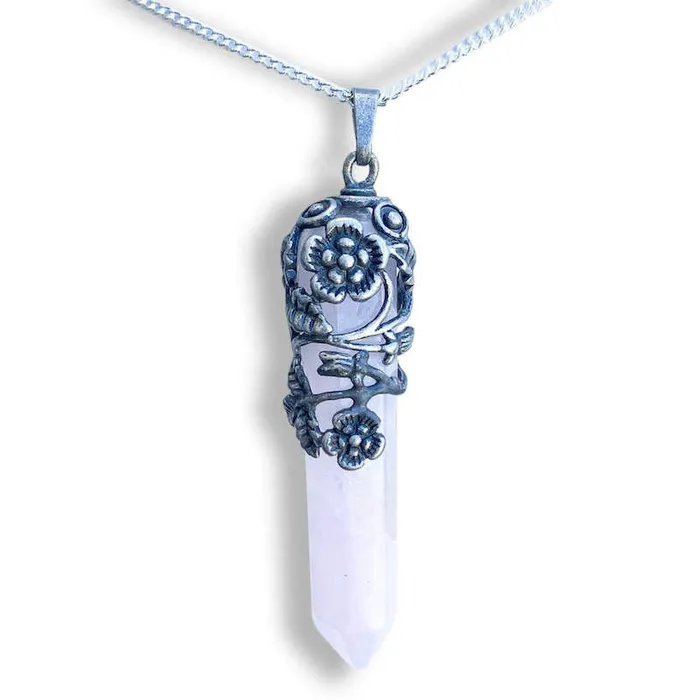 Magic Crystals Necklaces Rose Quartz Stone Pendant Necklace