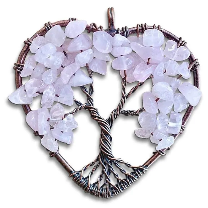 Magic Crystals Necklaces Rose Quartz Stone Pendant Necklace