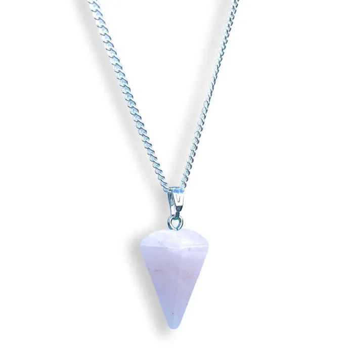 Magic Crystals Necklaces Rose Quartz Stone Pendant Necklace