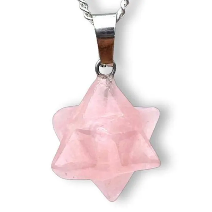 Magic Crystals Necklaces Rose Quartz Stone Pendant Necklace